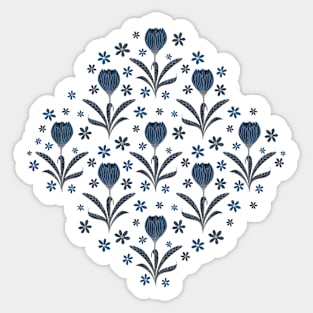 Blue Flowers II Sticker